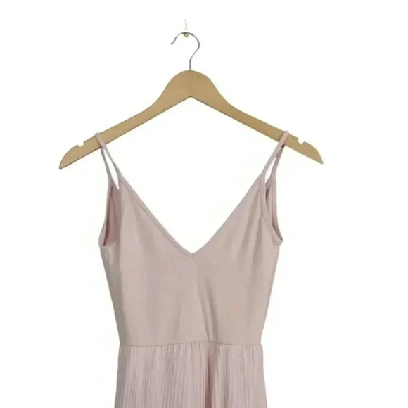 Aritzia Wilfred Daphnee Dress Pink Balletcore Flowy Tank  Midi Pleated Size XXS - Picture 8 of 16